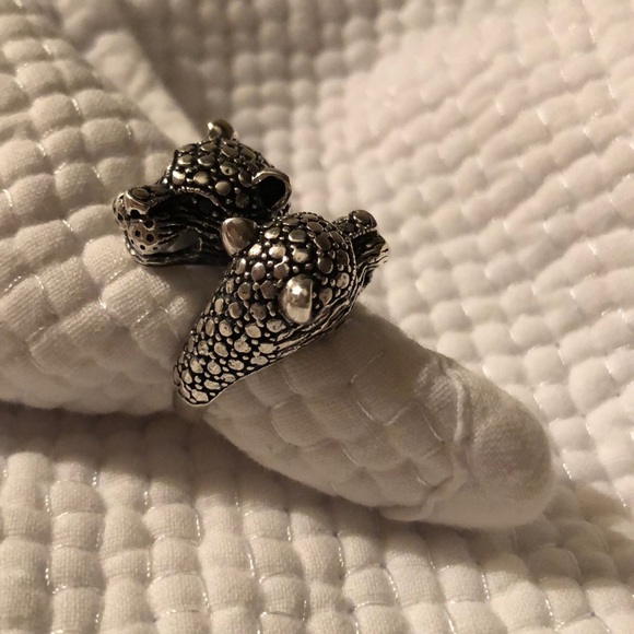Sterling Silver 925 Panther Ring fits 6.75 to 8 - Picture 2 of 8